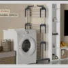 Tendederos Plegables con Ruedas, Acero Inoxidable